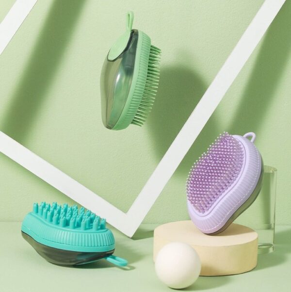 Pet Grooming Bath Brush with Soap and Shampoo Dispenser - JHQM006 - Image 6