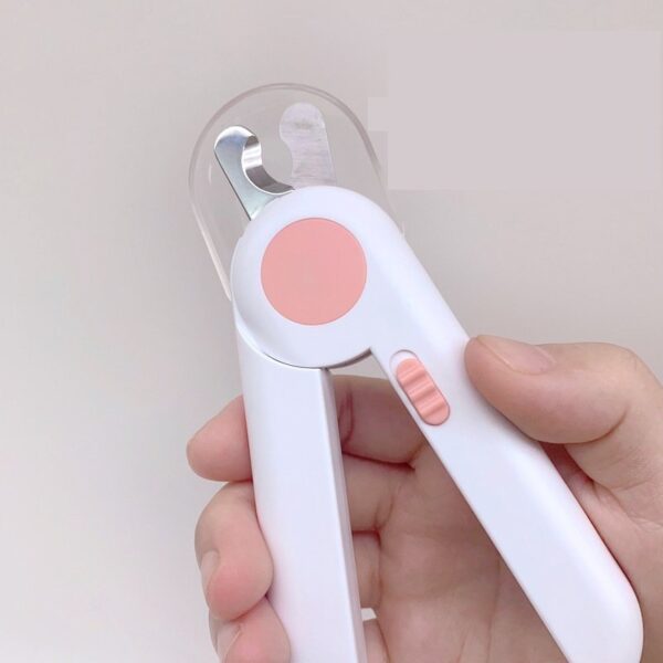 Cat Dog Pet Nail Clippers Trimmer with LED Light Hidden Nail File - JHMR016 - Image 2