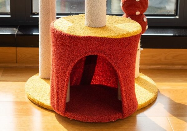Multi- Level Cat Condo Cat Tree Towel with Platform & Hammock - JHMPJMR02 - Image 6