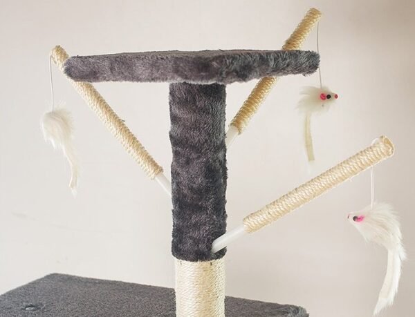 Multi- Level Cat Condo Cat Tree Towel with Platform & Hammock - JHMPJMT05 - Image 11