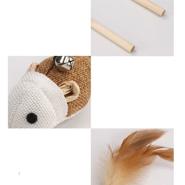 Natural Sisal Wand Teasers Cat Toy - JHMWJ030 - Image 4