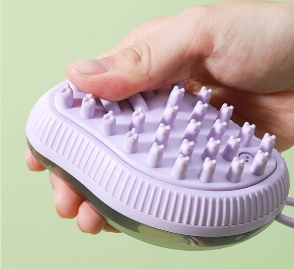 Pet Grooming Bath Brush with Soap and Shampoo Dispenser - JHQM006 - Image 5