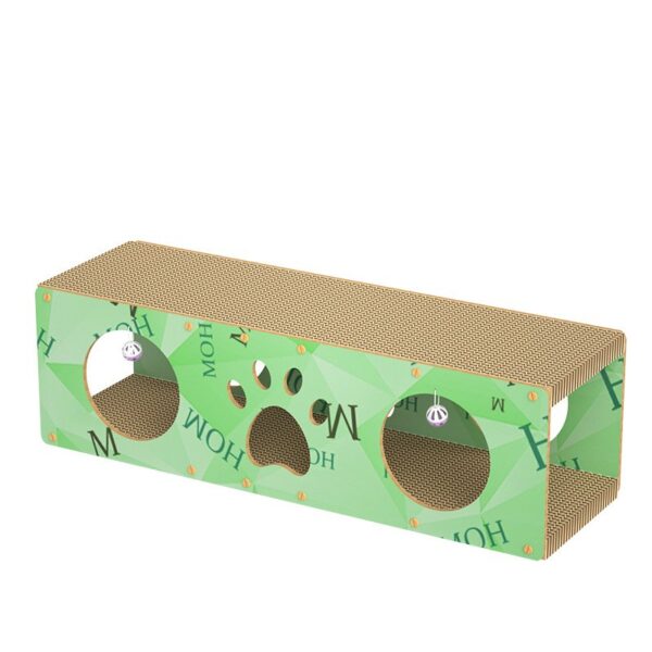 Cat Wooden Scratcher House with Cat Cardboard Pad and Bell - JHMZB031