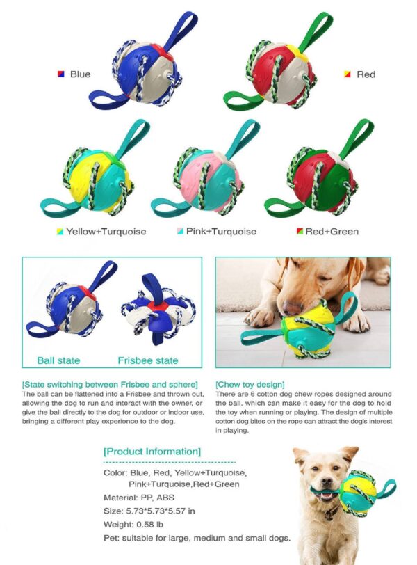Outdoor Fetch Frisbee Ball Dog Toy - JHGWJ014 - Image 2