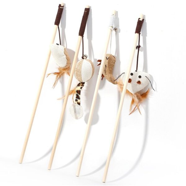 Natural Sisal Wand Teasers Cat Toy - JHMWJ030