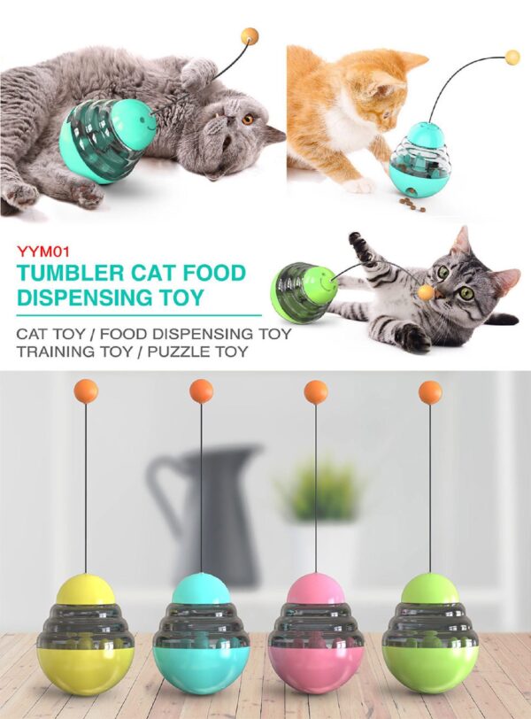 Turntable Food Dispensing Cat Toy - JHMWJ016