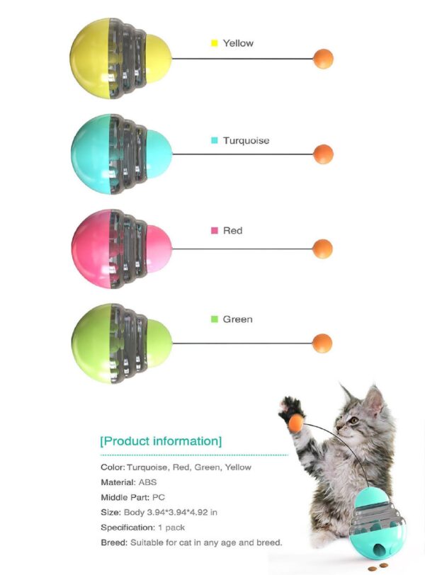 Turntable Food Dispensing Cat Toy - JHMWJ016 - Image 2