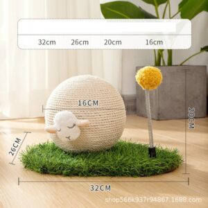 Natural Sisal Cat Scratching Ball Toy - JHMZB009