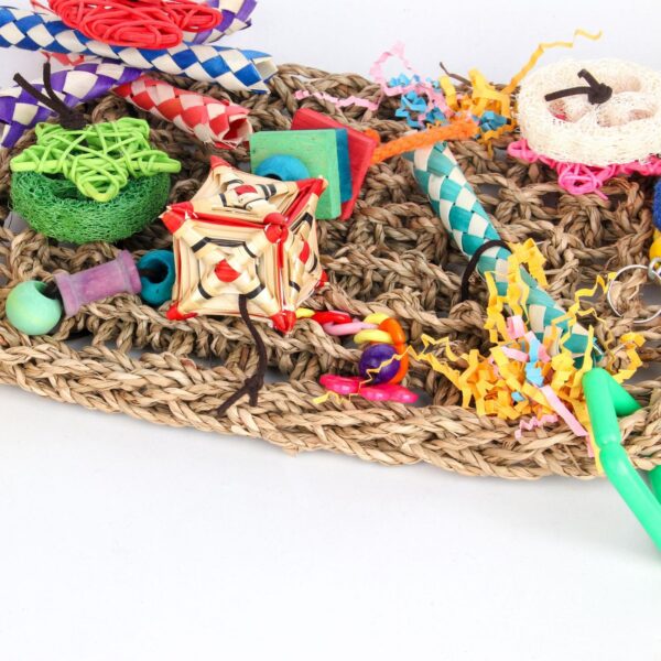 Edible Seagrass Bird Foraging Wall Chew Toy - JHN001 - Image 4