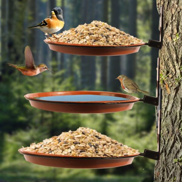 Outdoor Tree Bird Feeding Plate Cup with Clip - JHN015 - Image 2