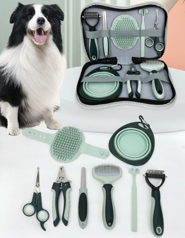 Dog Grooming Kit Nail Clipper Comb Slicker Bath Brush - JHMR013 - Image 2