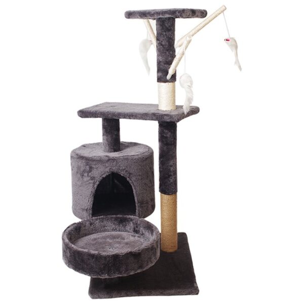 Multi- Level Cat Condo Cat Tree Towel with Platform & Hammock - JHMPJMD-04 - Image 2
