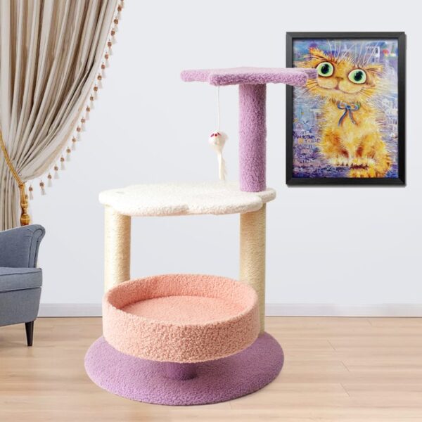 Cat Scratching Post with Top Perch - JHMPJMH17 - Image 2