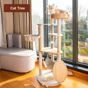 Multi- Level Cat Tree Towel with Platform & Hammock - JHMPJMR08