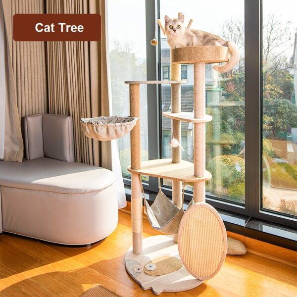 Multi- Level Cat Tree Towel with Platform & Hammock - JHMPJMR08