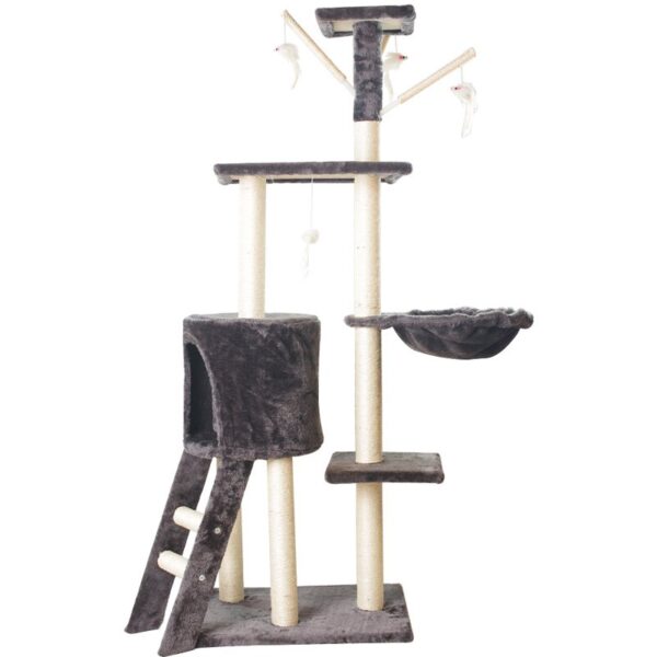 Multi- Level Cat Condo Cat Tree Towel with Platform & Hammock - JHMPJMT05 - Image 2