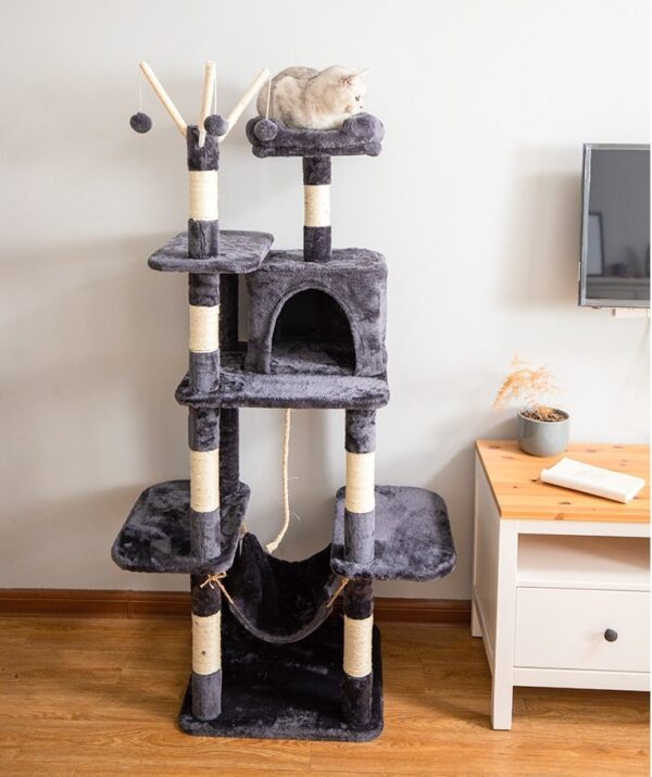 Multi- Level Cat Condo with Platform & Hammock - JHMPJMX14 - Image 2