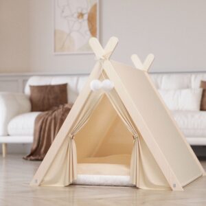 Portable Cat Tent Camp TeePee with Cushion - JHZPZ06