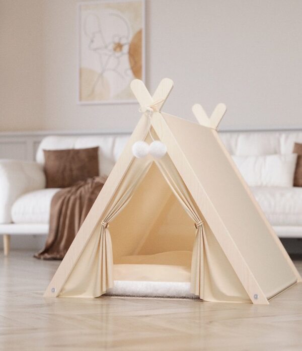 Portable Cat Tent Camp TeePee with Cushion - JHZPZ06