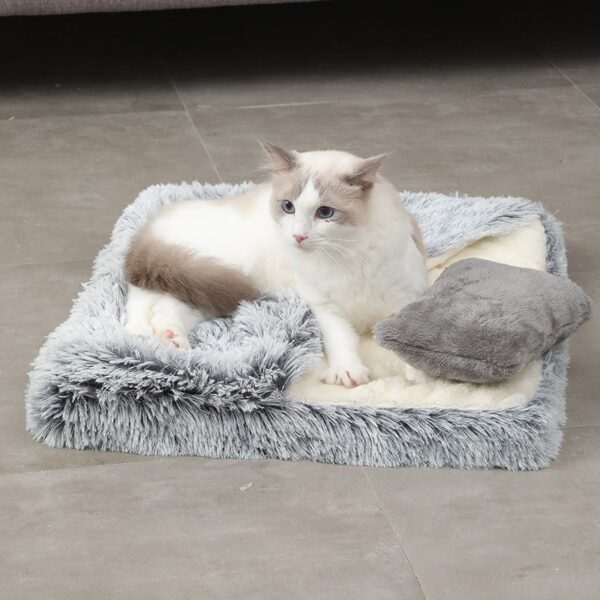Faux Fur Orthopedic Pet Bed with Cover - JHGW011 - Image 2