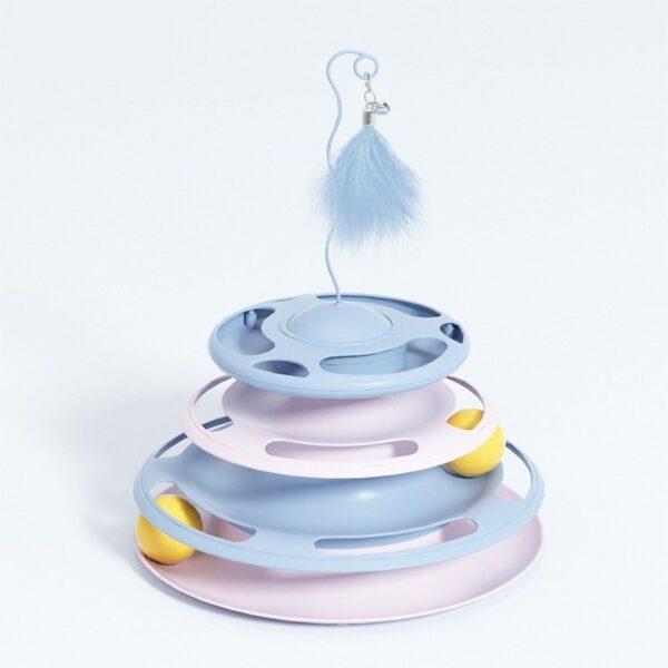 3 Layer Turntable Ball Cat Toy - JHMWJ001 - Image 4
