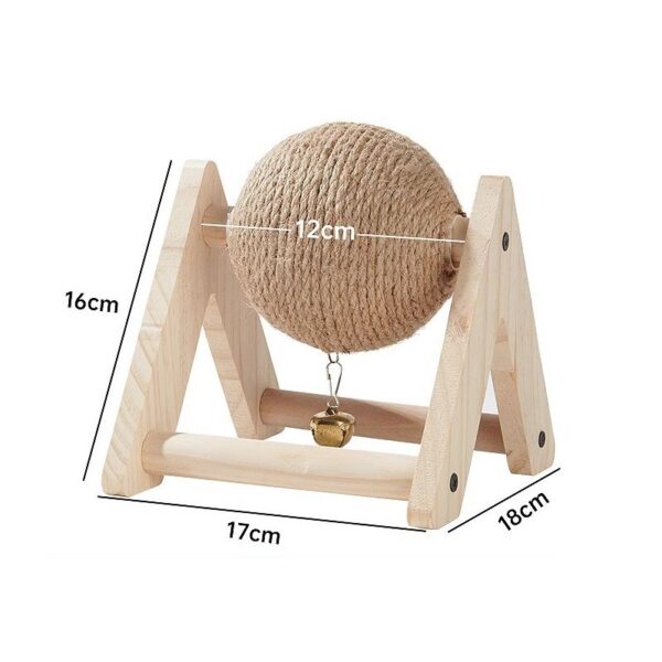 Interactive Wooden Rabbit Scratching Ball Toys - JHXDW002 - Image 7