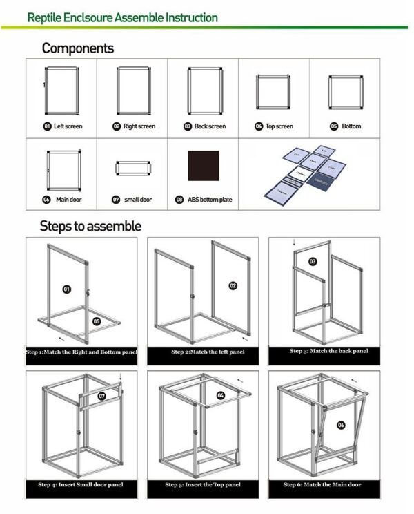 Ventilation Foldable Reptile Terrarium Kit - JHPC012 - Image 9