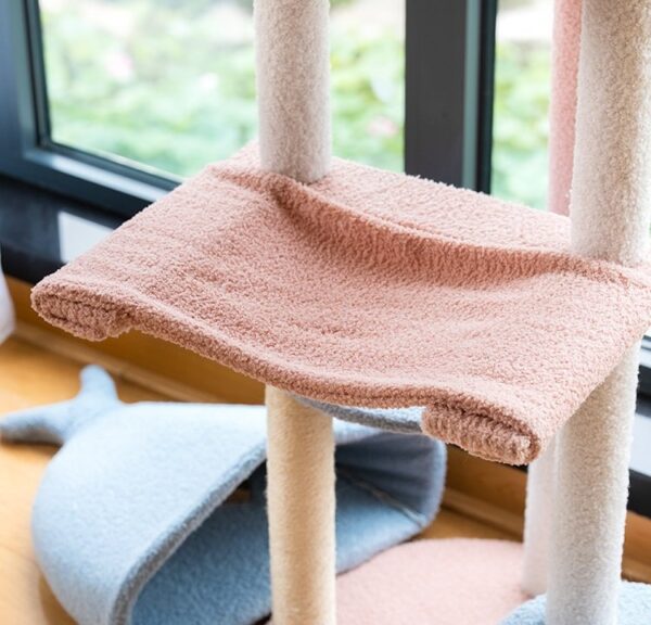 Multi- Level Cat Tree Towel with Platform & Hammock - JHMPJMR10 - Image 4
