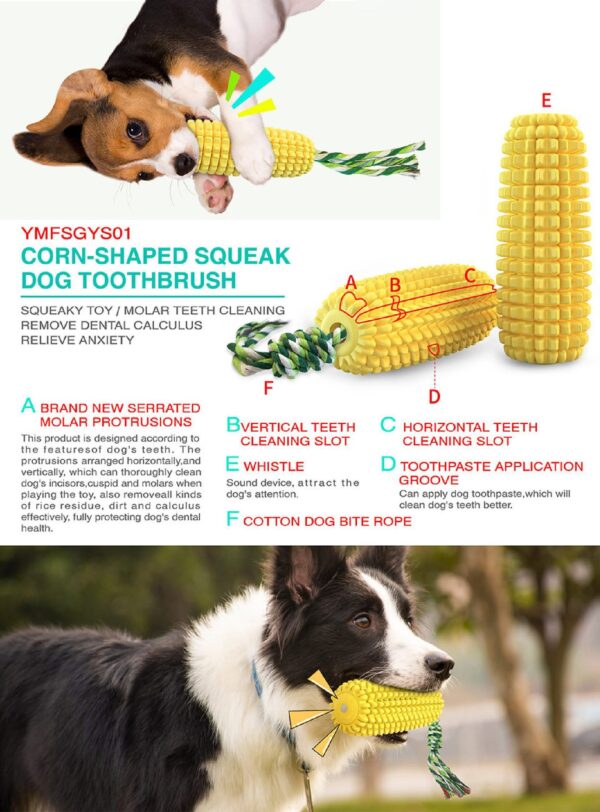 Corn Shaped Chew Squeeky Dog Toy - JHGWJ022