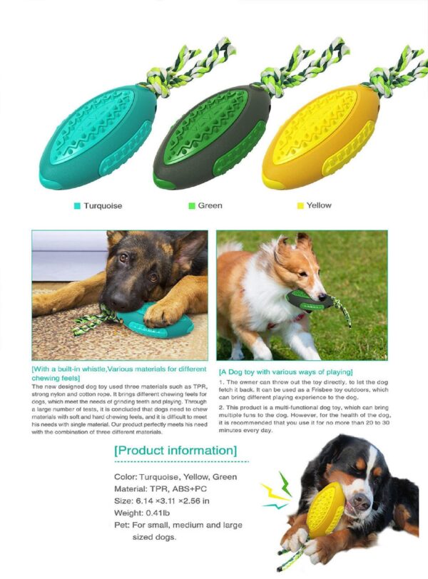 Rugby Squeaky Dog Chew Feeder Toys - JHYZ022 - Image 2