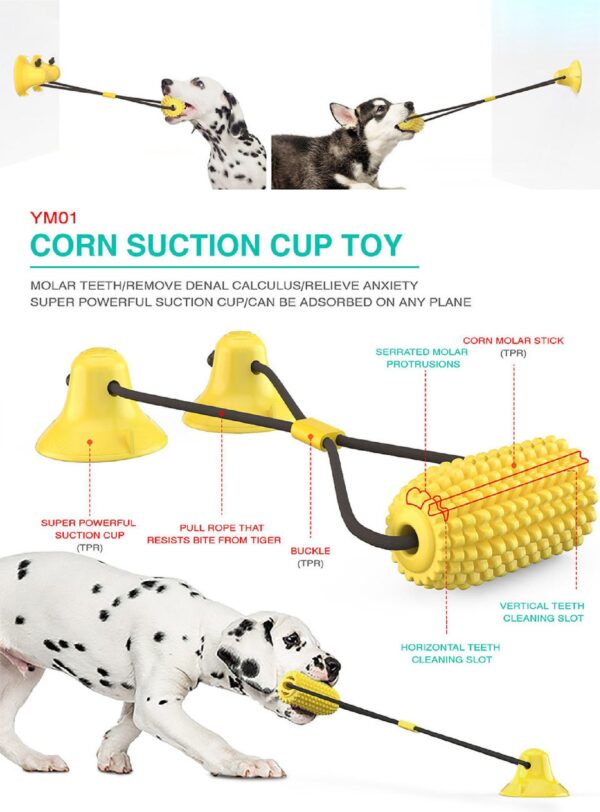 Corn Suction Cup Chew Dog Toy - JHGWJ025