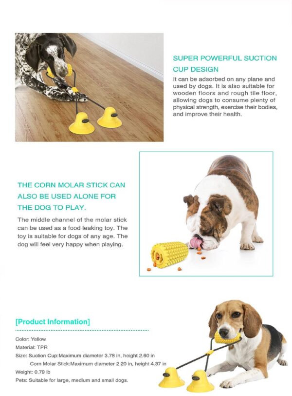Corn Suction Cup Chew Dog Toy - JHGWJ025 - Image 2