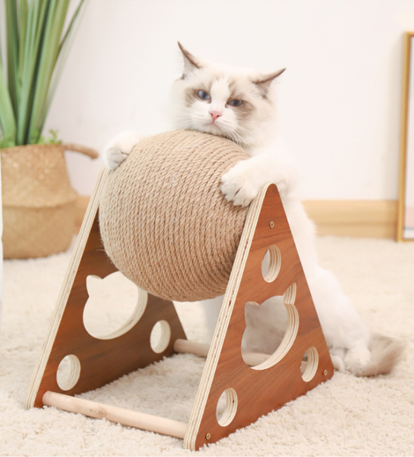 Natural Sisal Cat Scratching Ball Toy - JHMZB001