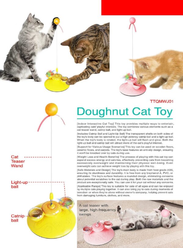 Interactive Doughunt Cat Toy - JHMWJ003