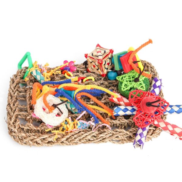 Edible Seagrass Bird Foraging Wall Chew Toy - JHN001 - Image 5