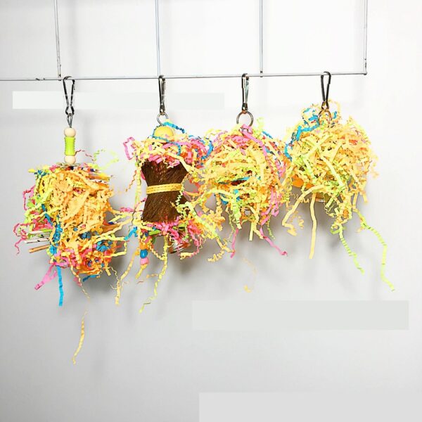 4 Pack Bird Shredder Parrot Foraging Chewing Toys - JHN008 - Image 3