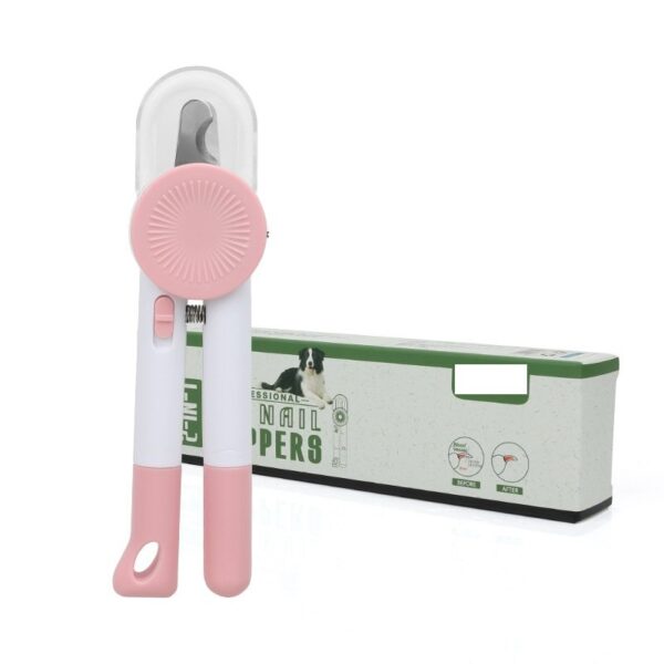 Cat Dog Pet Nail Clippers Trimmer with LED Light Hidden Nail File - JHMR018 - Image 9