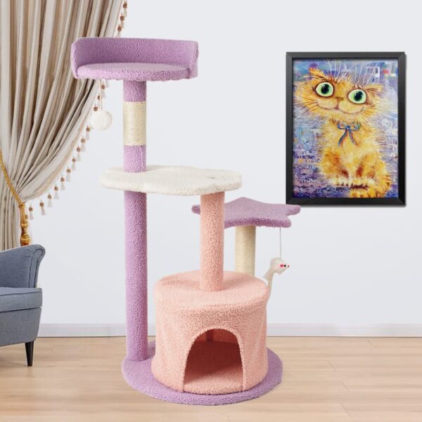 Cat Scratching Post with Top Perch - JHMPJMH18 - Image 3