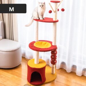 Multi- Level Cat Condo Cat Tree Towel with Platform & Hammock - JHMPJMR02
