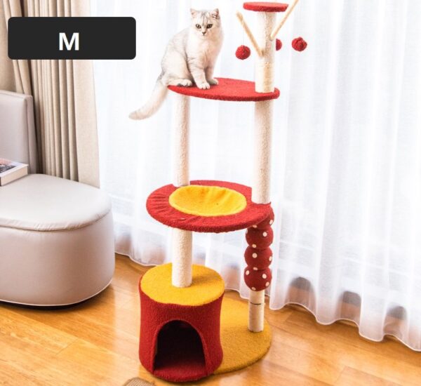 Multi- Level Cat Condo Cat Tree Towel with Platform & Hammock - JHMPJMR02