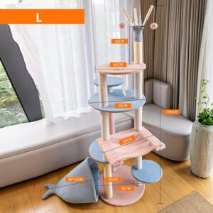 Multi- Level Cat Tree Towel with Platform & Hammock - JHMPJMR10