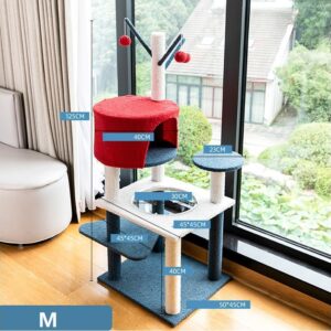 Multi- Level Cat Condo Cat Tree Towel with Platform & Hammock - JHMPJMR12