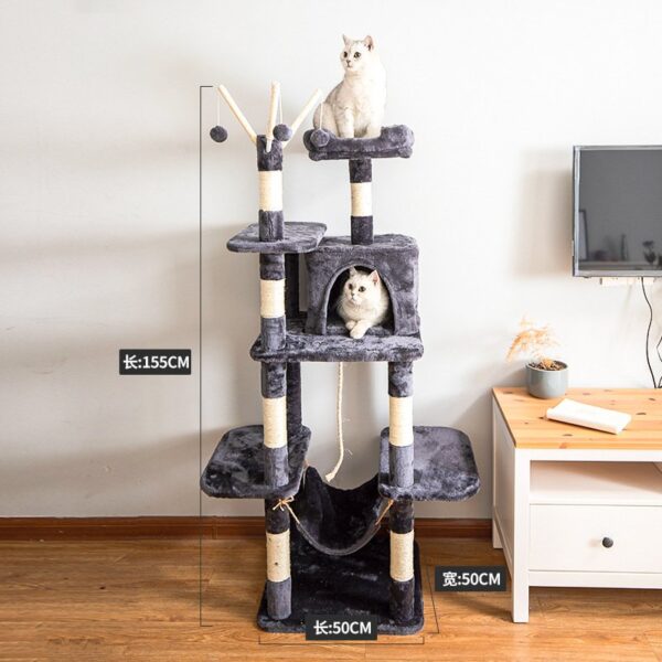 Multi- Level Cat Condo with Platform & Hammock - JHMPJMX14 - Image 3
