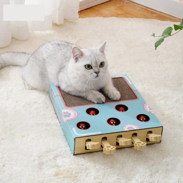 Whack a Mole Scratching Board Teaser StickCat Toy - JHMWJ024 - Image 2