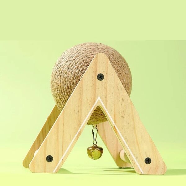 Interactive Wooden Rabbit Scratching Ball Toys - JHXDW002 - Image 5