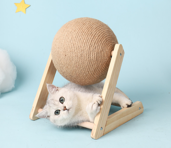 Natural Sisal Cat Scratching Ball Toy - JHMZB003