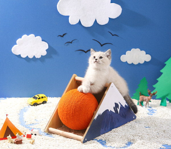 Natural Sisal Cat Scratching Cadrboard Ball Toy - JHMZB008