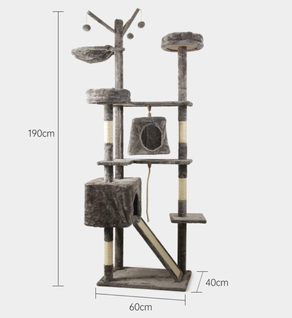 Multi- Level Cat Condo Cat Tree Towel with Platform  - JHMPJMA02 - Image 2
