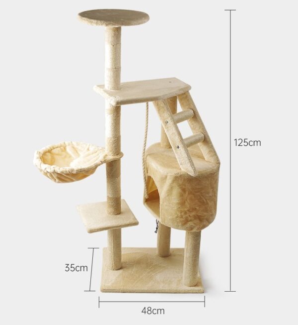Multi- Level Cat Condo Cat Tree Towel with Platform & Hammock - JHMPJMA07 - Image 4