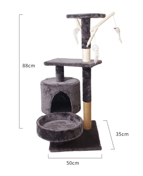 Multi- Level Cat Condo Cat Tree Towel with Platform & Hammock - JHMPJMD-04 - Image 4